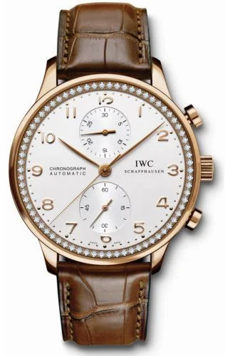 IWC Portugieser Chrono-Automatic Red Gold / Silver / Diamond IW3714-84 (IW371484)